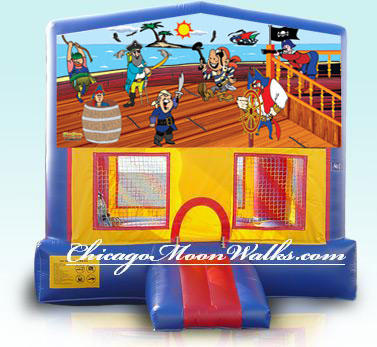 Treasure Island Pirate Inflatable Bounce House Rental Chicago Moonwalks IL
